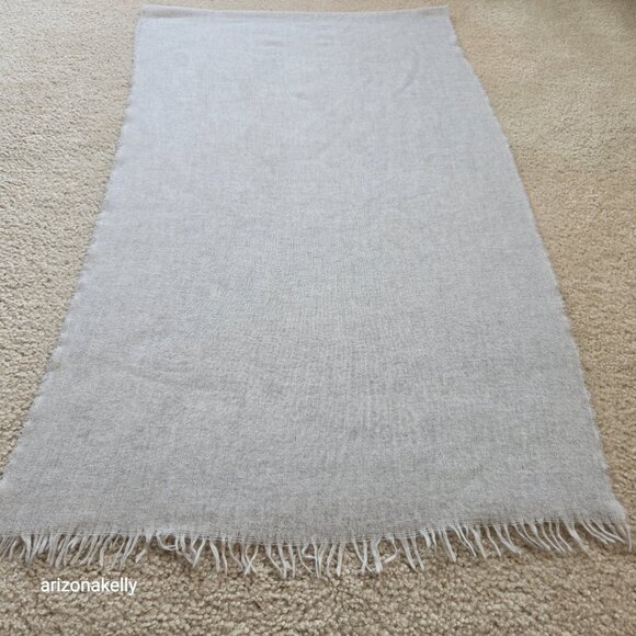 Lightweight Cashmere Scarf Taupe Grey Tan - Picture 5 of 9